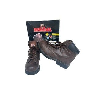 Brahma Men's Raid Steel Toe Work Size 7 Boots Brown Oil & Slip Resistant